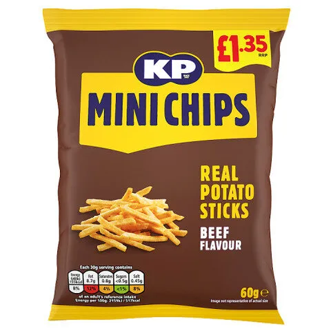 KP Mini Chips Beef £1.35 60g