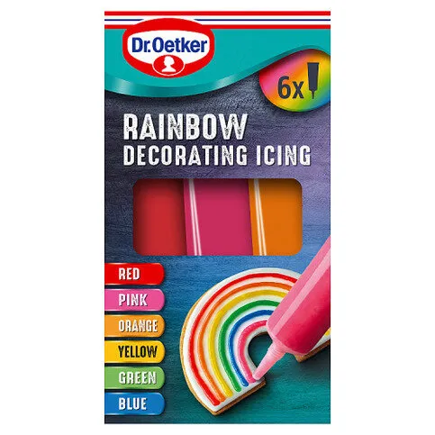 Dr. Oetker Rainbow Decorating Icing 6 x 17g (102g)