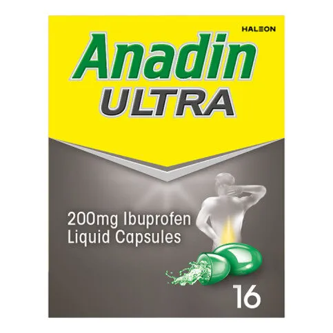 Anadin Ultra Ibuprofen Pain Relief Liquid Capsules 16s