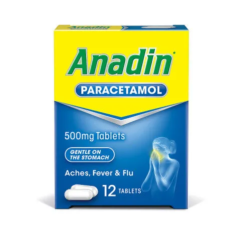 Anadin Paracetamol Pain Relief Tablets 12s