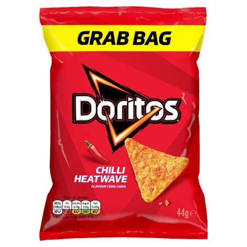 Doritos Chilli Heatwave Crisps Grab Bag Tortilla Chips 44g