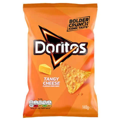 Doritos Tangy Cheese Tortilla Chips Sharing Bag Crisps 140g