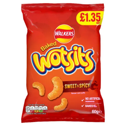 Walkers Wotsits Sweet & Spicy Crisps 60g