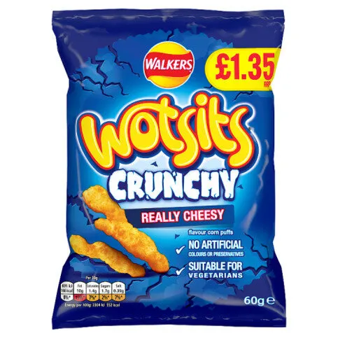 Wotsits Crunchy Cheese Sharing Crisps 60g