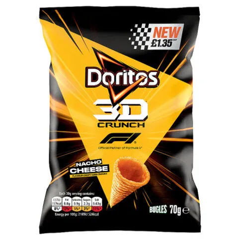 Doritos 3D Crunch Nacho Cheese Crisps 70g