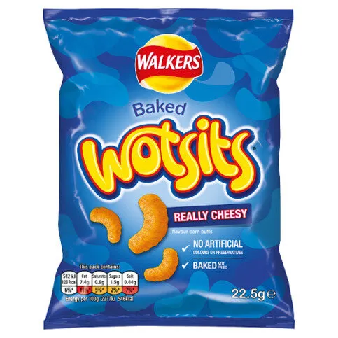 Walkers Wotsits Really Cheesy Snacks Crisps 22.5g