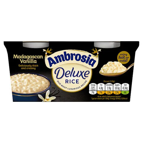 Ambrosia Deluxe Rice Madagascan Vanilla 2 x 110g (220g)