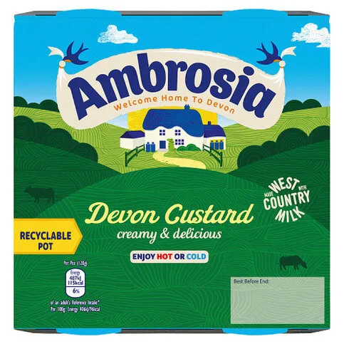 Ambrosia Devon Custard 4 x 120g (480g)