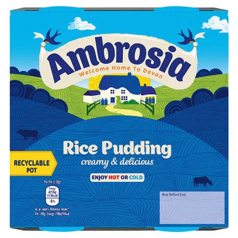 Ambrosia Rice Pudding 4 x 120g (480g)