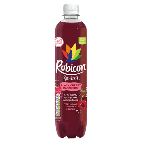 Rubicon Spring Black Cherry Raspberry Sparkling Spring Water 500ml