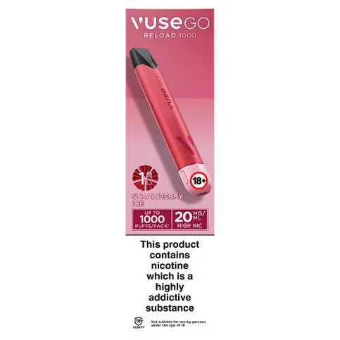 Vuse Go Reload Pen - Red - Strawberry Ice 20mg/ml UK