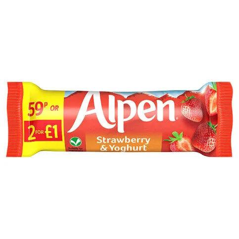 Alpen Strawberry & Yogurt Bar Case 24 x 29g