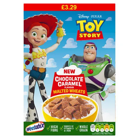 Weetabix Disney Pixar Toy Story Chocolate Caramel Flavour Malted Wheats 500g
