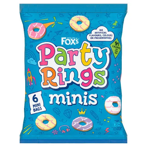 Fox's Minis Party Rings 6 x 21g