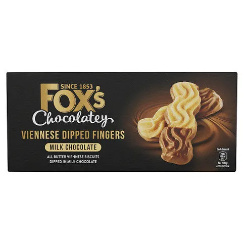 Fox's Chocolatey Milk Chocolate Viennese Dipped Fingers 105g