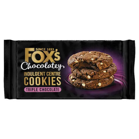 Fox's Fabulous Indulgent Centre Cookies Triple Chocolate 160g