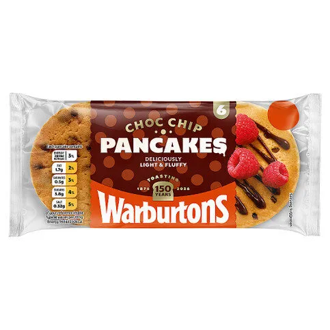 Warburtons 6 Choc Chip Pancakes
