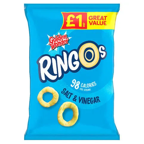 Golden Wonder Ringos Salt & Vinegar 40g