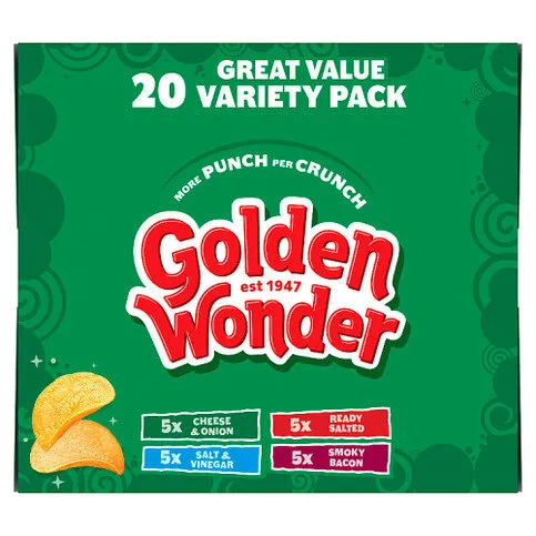 Golden Wonder Great Value Variety Pack 20 x 25g