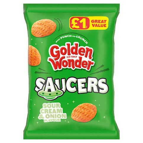Golden Wonder Saucers Sour Cream & Onion Flavour 40g