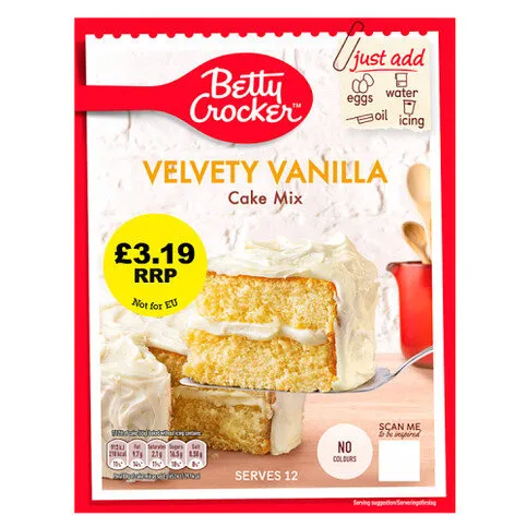 Betty Crocker Velvety Vanilla Cake Mix 425g