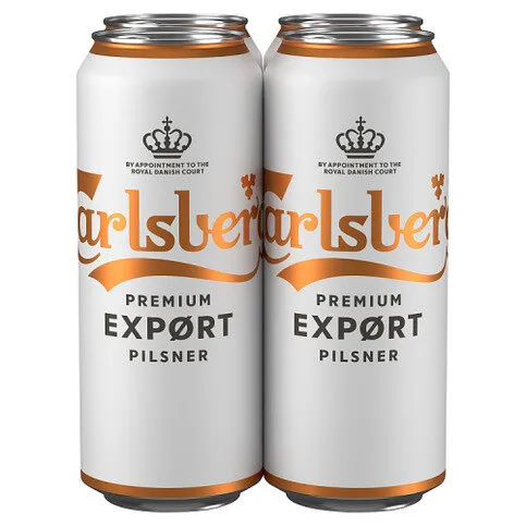 Carlsberg Export Lager Beer 4 x 500ml Cans