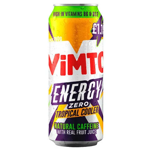Vimto Energy Zero Tropical Cooler 500ml