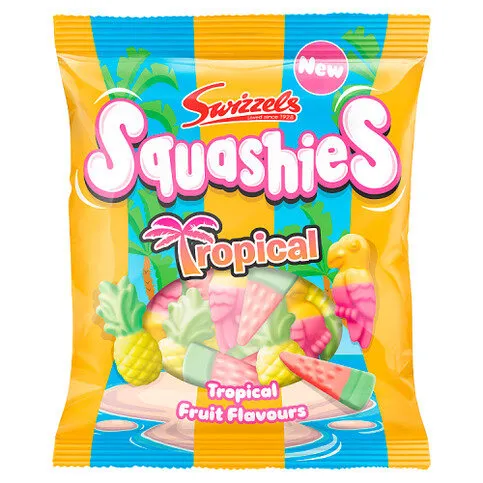 Swizzels Tropical Fruit Flavours Squashies 100g
