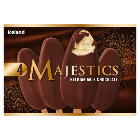 Iceland Majestics Belgian Milk Chocolate 4 x 120ml (480ml)