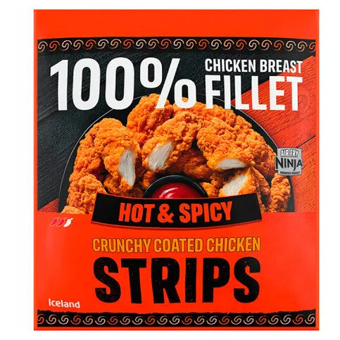 Iceland Hot & Spicy Crunchy Coated Chicken Strips 500g