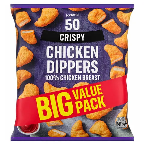 Iceland 50 (approx.) Crispy Chicken Breast Dippers 900g