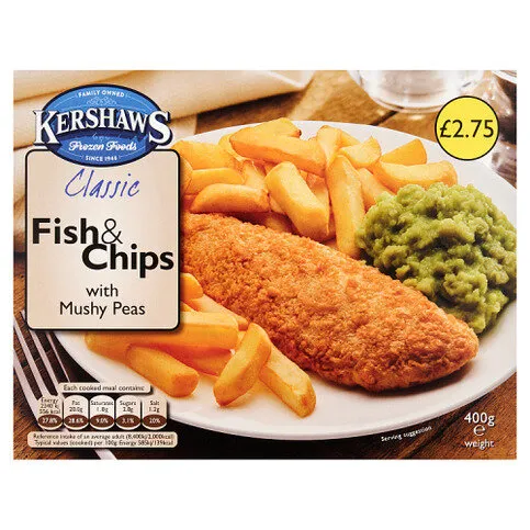 Kershaws Classic Fish & Chips with Mushy Peas 400g