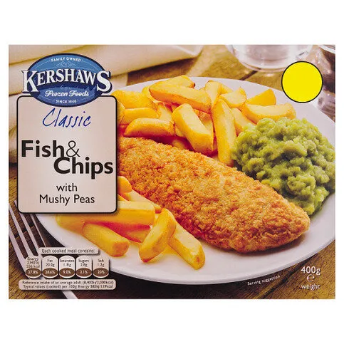 Kershaws Classic Fish & Chips with Mushy Peas 400g