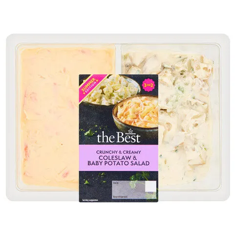 Morrisons The Best Summer Edition Crunchy & Creamy Coleslaw & Baby Potato Salad 450g (2 x 225g)