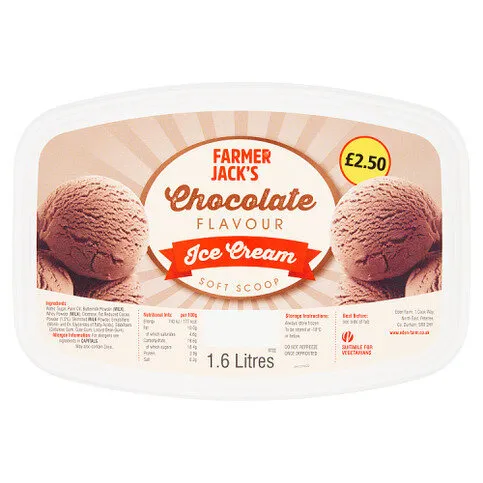 Farmer Jack's Chocolate Flavour Ice Cream 1.6L