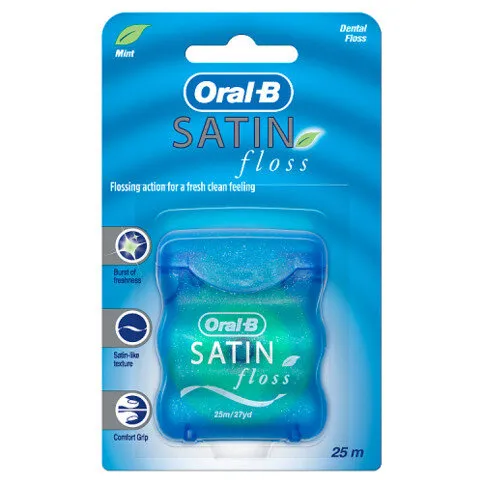 Oral-B Satin Dental Floss Mint 25m 
