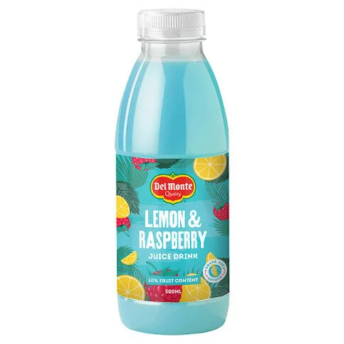 Del Monte Quality Lemon & Raspberry Juice Drink 500ml