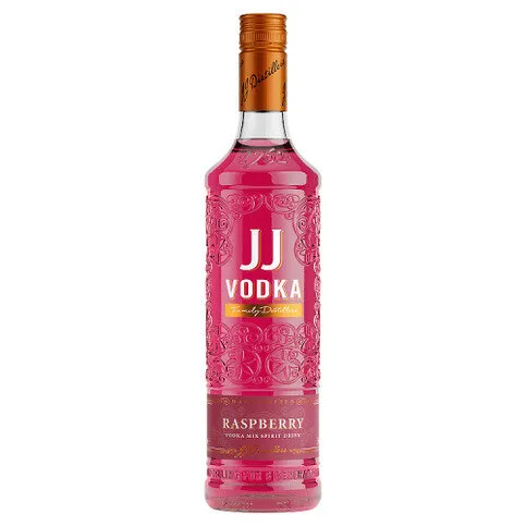 JJ Vodka Raspberry Vodka Mix Spirit Drink 70cl