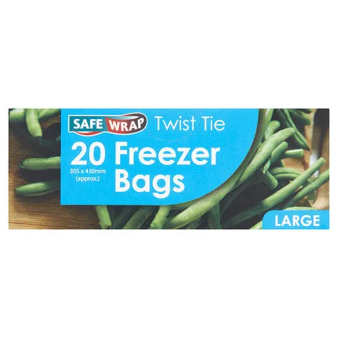 Safe Wrap 20 Freezer Bags Large