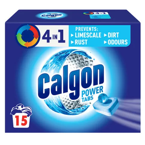 Calgon washing machine cleaner tablets limescale protection 15 tablets