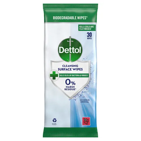 Dettol Antibacterial Cleansing Surface 30 Large Wipes
