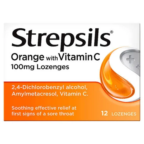 STREPSILS ORANGE WITH VIT C 12'S