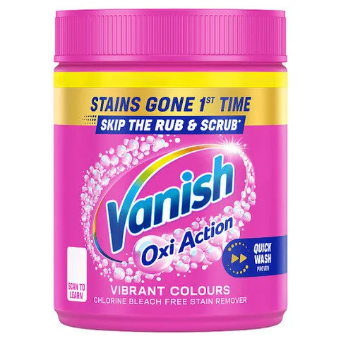 Vanish Oxi Action Vibrant Colours Chlorine Bleach Free Stain Remover 450g
