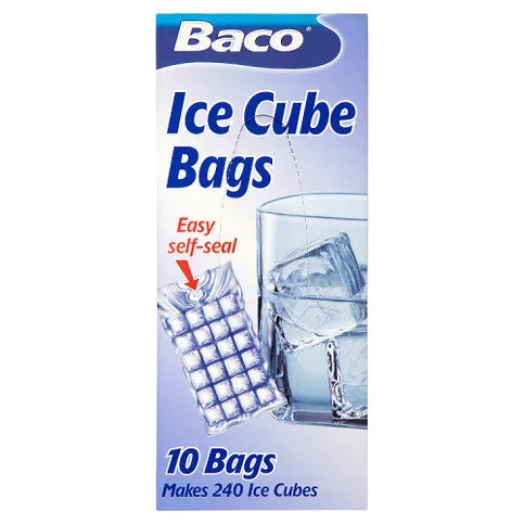 Baco Easy Self-Seal 10 Ice Cube Bags