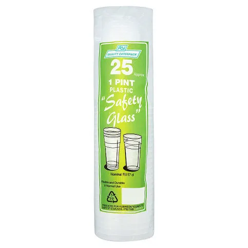 RY Quality Caterpack 25 1 Pint Plastic Safety Glass