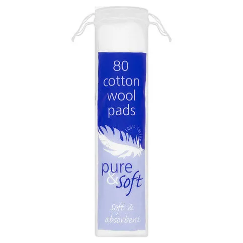 Pure & Soft 80 Cotton Wool Pads