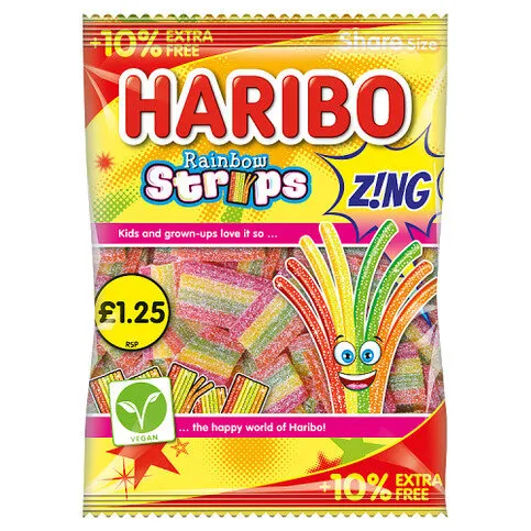 Haribo Rainbow Strips Zing 143g