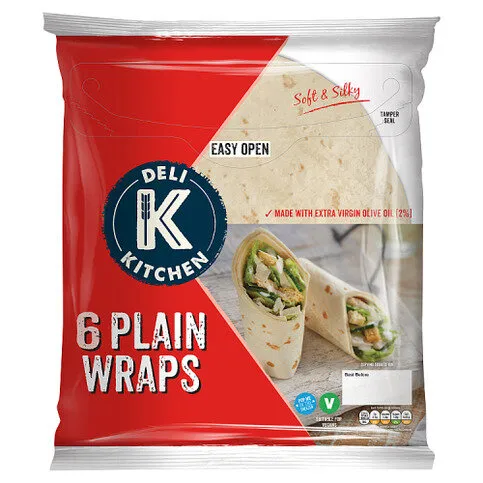 Planet Deli 6 Plain Tortilla Wraps 348g