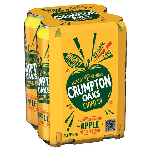 Crumpton Oaks Cider Co Apple Medium Cider 4 x 568ml