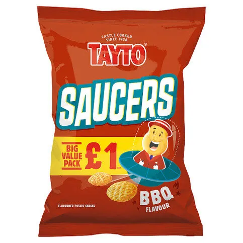 Tayto Saucers BBQ Flavour Potato Snacks 45g